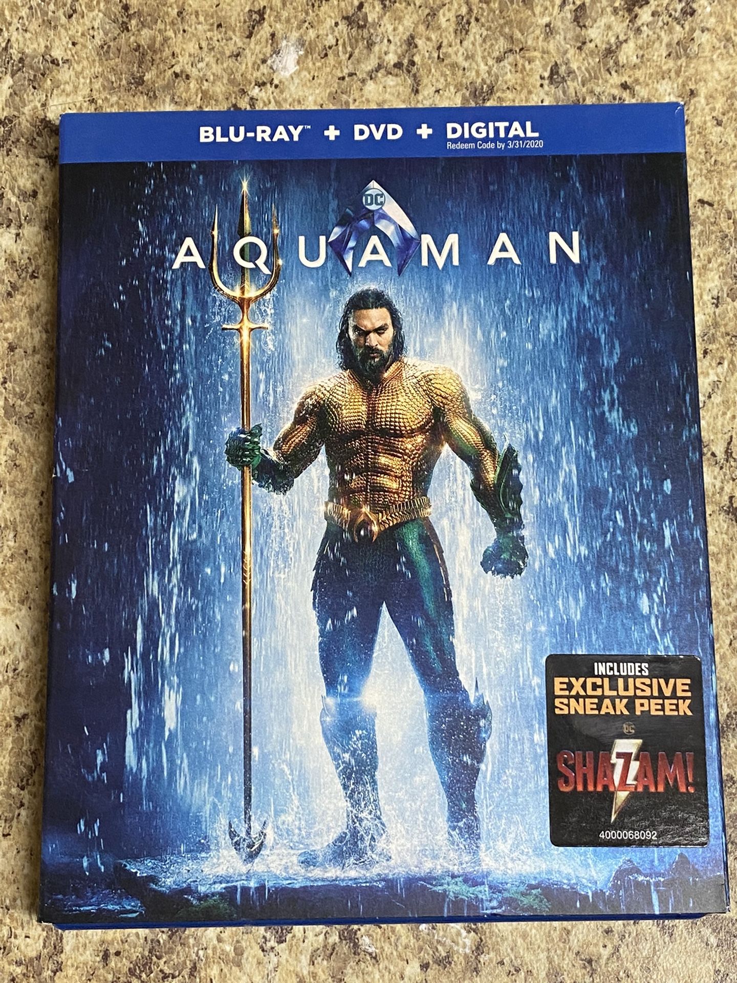 Aquaman bluray and dvd DC warner brothers NEW