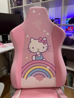 Hello Kitty Iskur/ Razer Gaming Chair w lumbar cushion