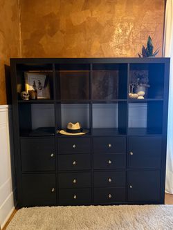 IKEA Kallax 4x4 dark brown unit