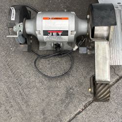 Jet 6 inch bit bench grinder, multitool sander