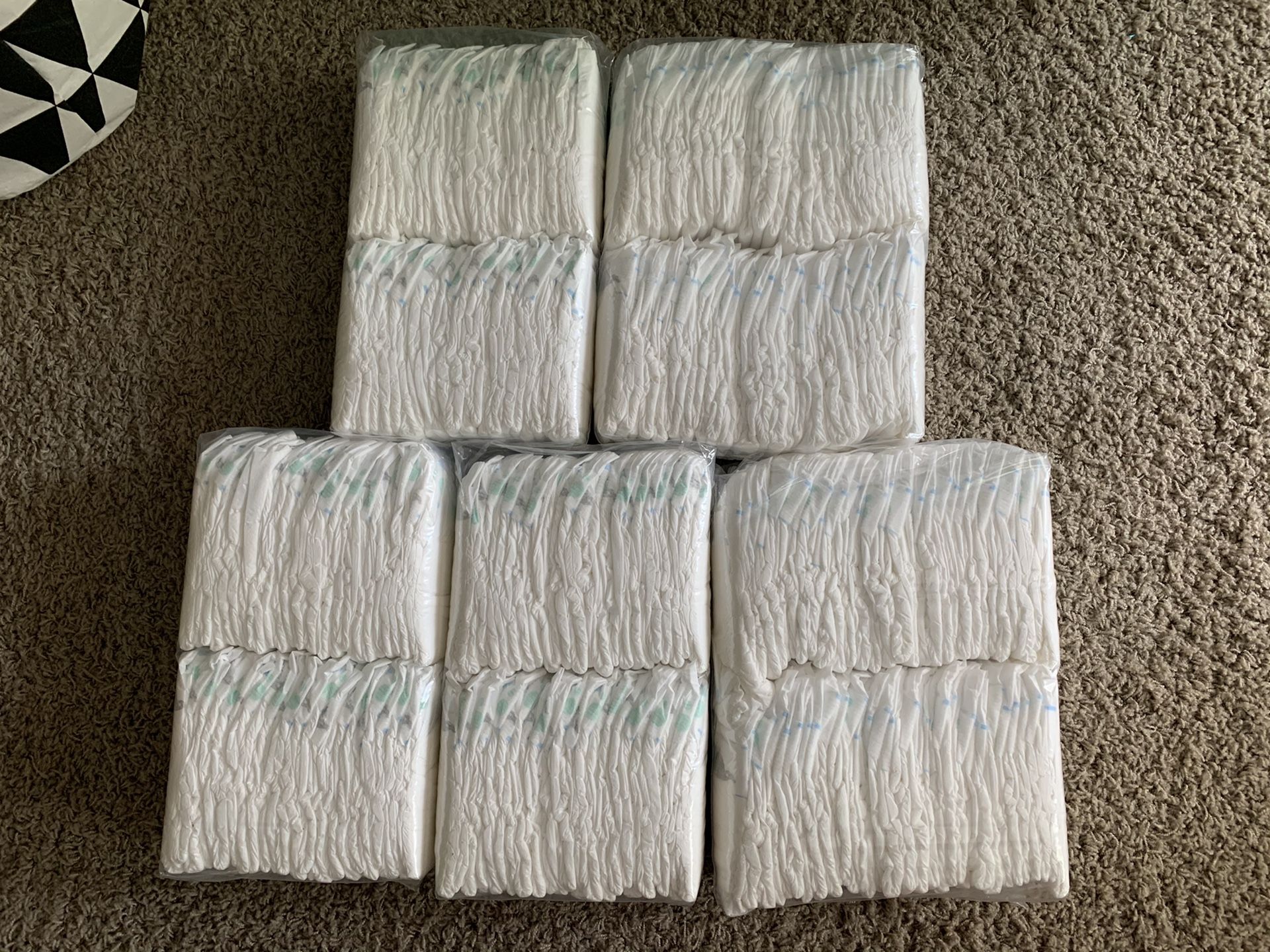 Size 1 Diapers 5 Packs