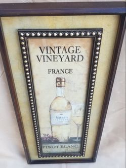 Vintage Vineyard wall art - Pinot Blanc Wine