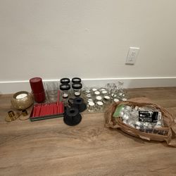 Candles and candle holders, tea lights - NEW