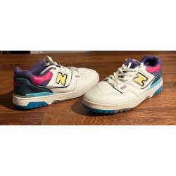 New Balance 550 Mens 11 White Pink Multicolor Sneakers