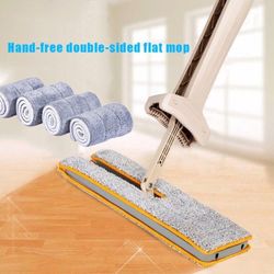 Double Sided Mop Tile Wood Floor Microfiber No Hand Wash Mop