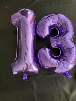 Birthday numbers balloons