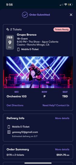 Bronco Tickets/Boletos Agua Calientes