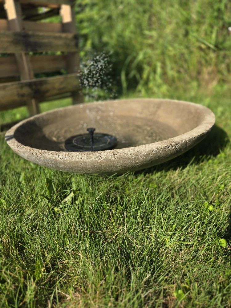 Concrete Fountain Birdbath