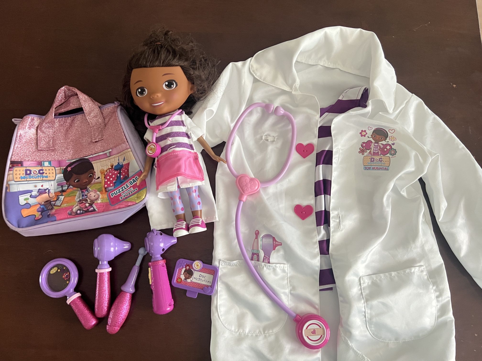 Doc McStuffins Coat, Doll,  and accessories 
