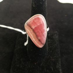 Size 11 Rhodochrosite In Sterling Silver Ring