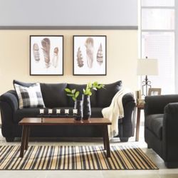 Sofa And Love Seat Available In Black, Grey And Blue 