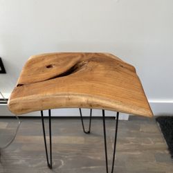 Wood,metal Accent Table 