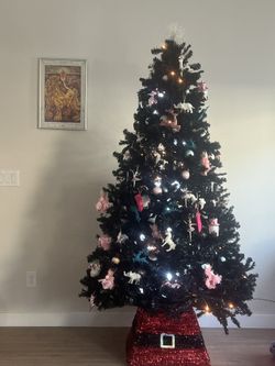 7ft Black Xmas Tree