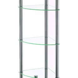  Steel and Glass Corner 4-Tier.
 Esquinero de Vidrio Y Metal