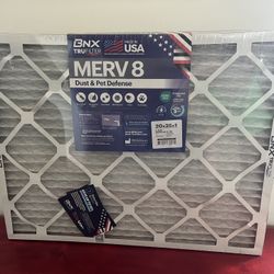 5 Pack Of MERV 8 Furnace Filters— 20x25x1