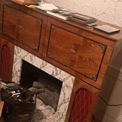 Vintage bar stereo fireplace.  excellent condition