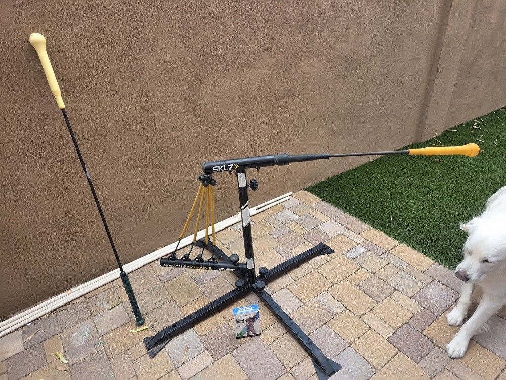 Baseball Swing Trainer Bundle – SKLZ Hurricane Category 4 + Swing Trainer Bat + Swingrail