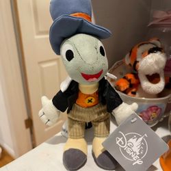 Disney Parks 10" Plush Stuffed Animal Character Jiminy Cricket Pinocchio