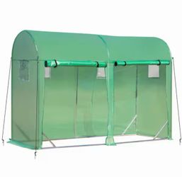 36 in. W x 120 in. D x 84 in. H Tunnel Greenhouse Outdoor Walk-In Hot House