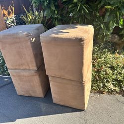 SUEDE OTTOMANS 18” Squares 