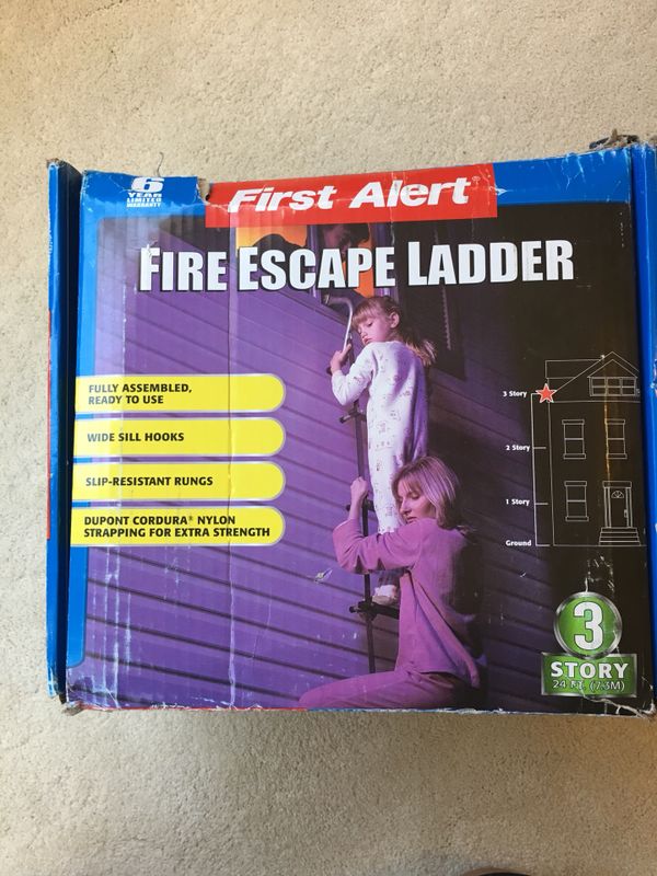 First Alert 3 Story Fire Escape Ladder 24 FT. for Sale in Chandler, AZ