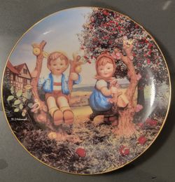 Vintage Danbury mint M.J. Hummel "Apple Tree Boy & Girl"