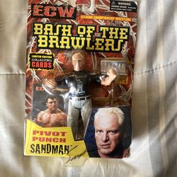 Signed ECW The Sandman Action Figure