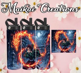 Demon slayer custom  tumbler water bottle