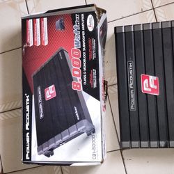 Power Acoustic 8000watt Subwoofer Amplifier 