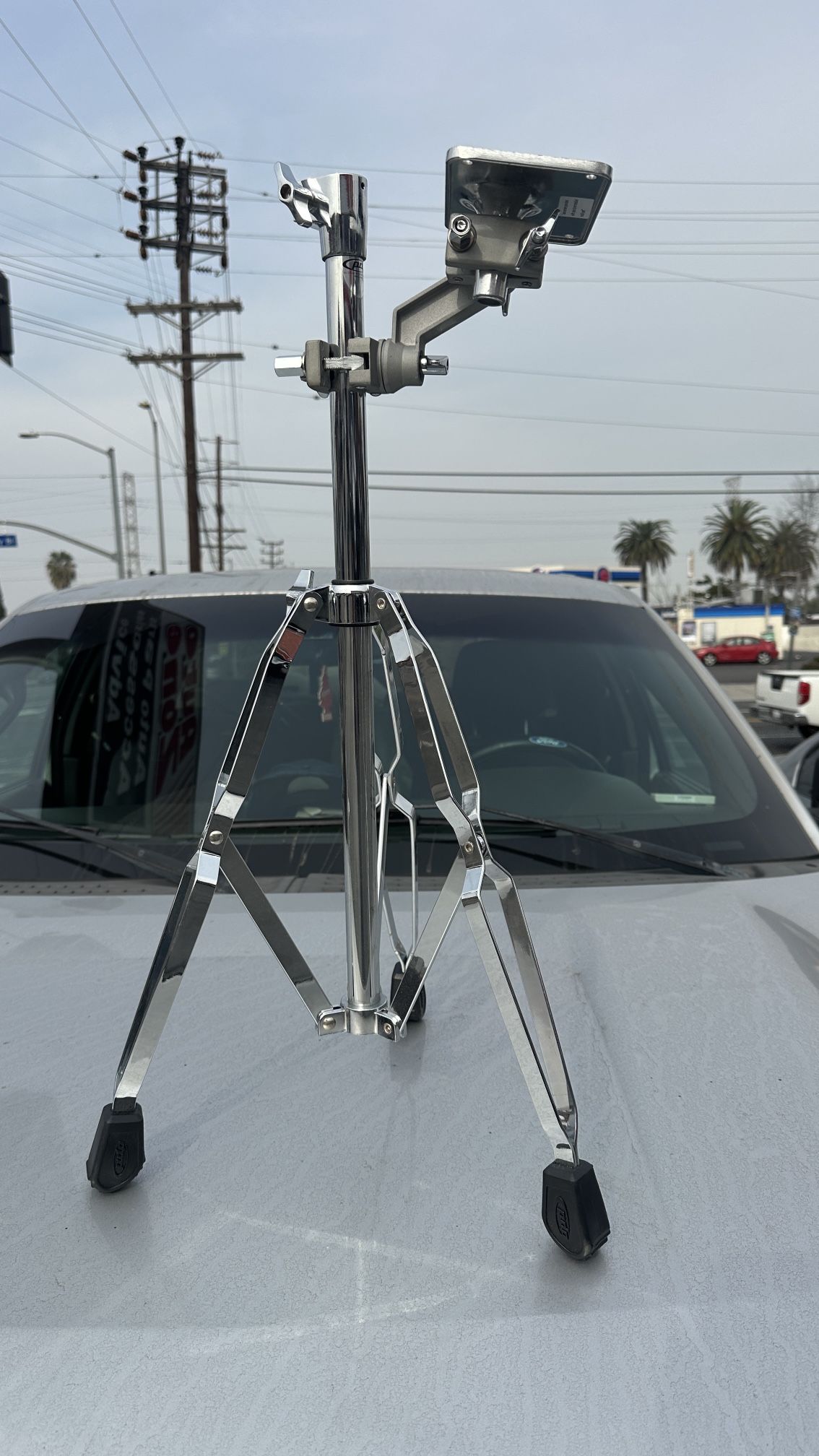 CHROME SOLID CYMBAL STRAIGHT STAND