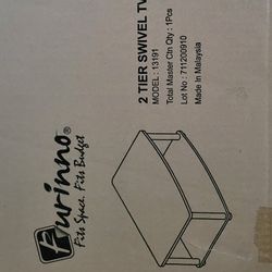 FURINNO Turn-N-Tube No Tools 2-Tier Elevated TV Stand