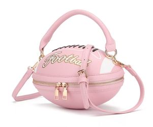 Women purse handbags pink football style