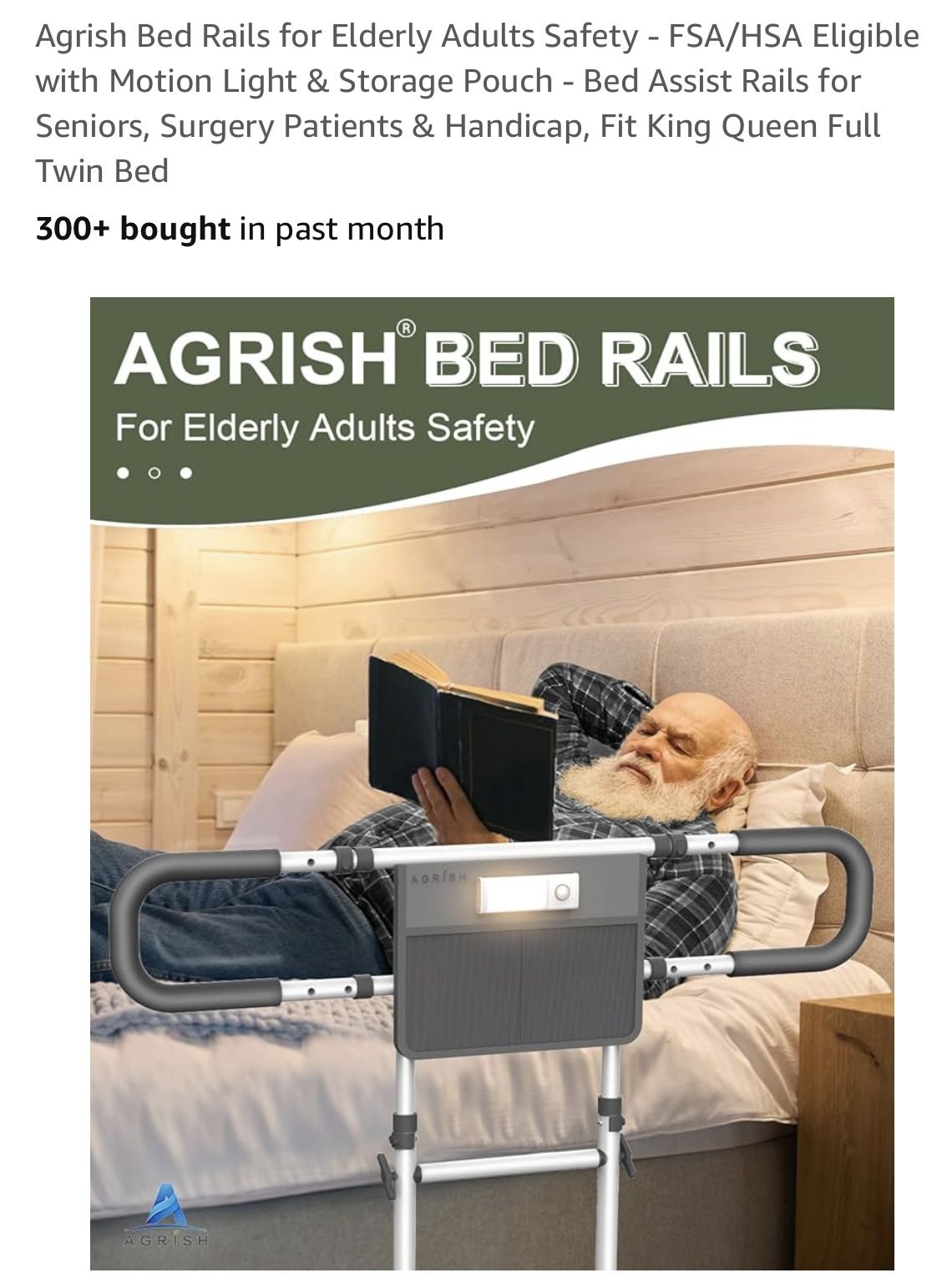 Bed Rail With Light