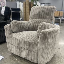 Recliner Chair - Soft Corduroy Fabric With Accent Pillows