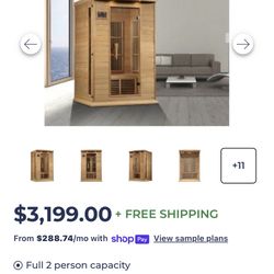 2 Person Hemlock infrared sauna 