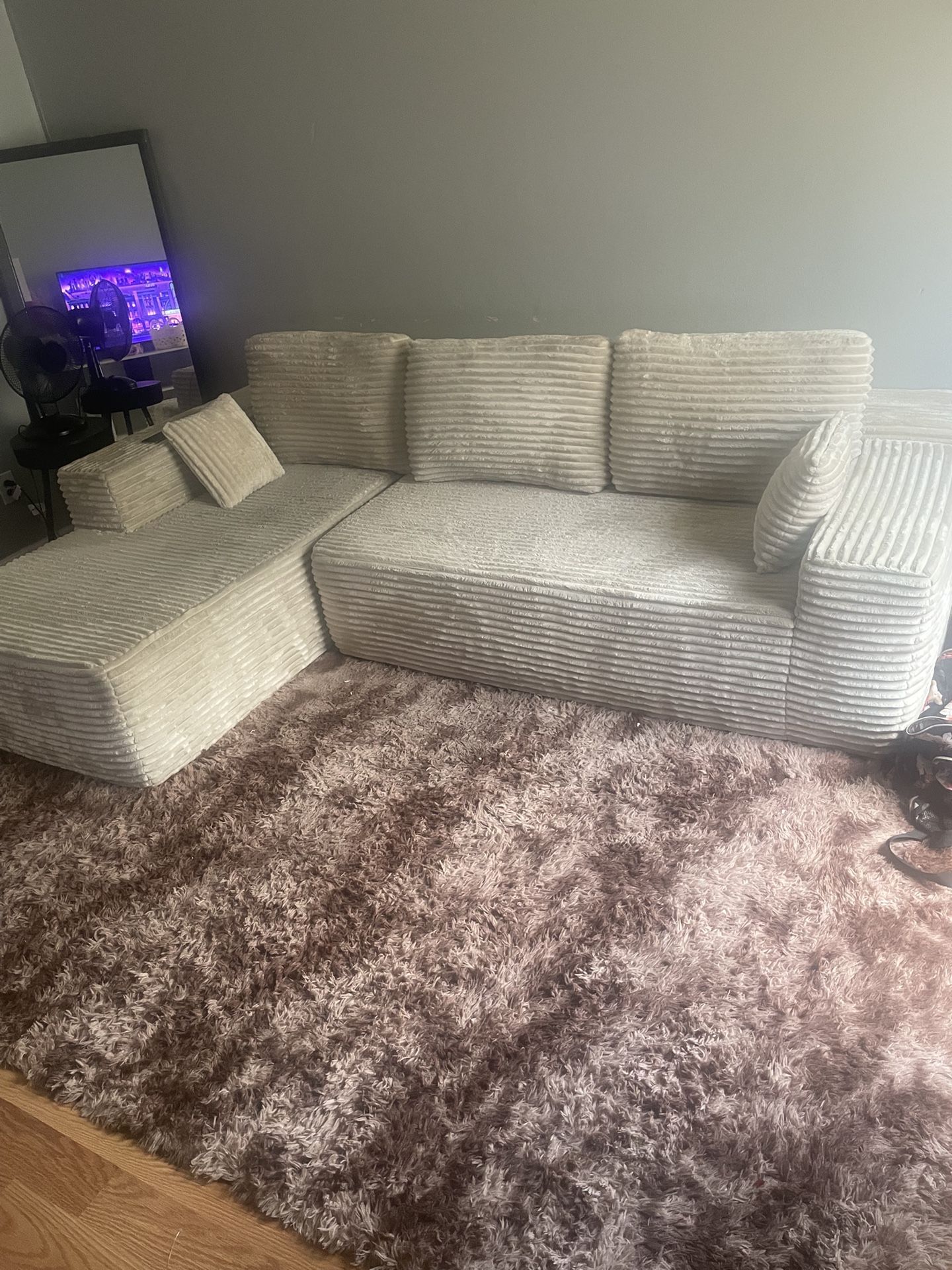 Selling My Led Tv Stand &My Sectional Couch