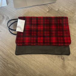 Jas M. B. London Christmas Real Cow Hide Plaid Leather Purse