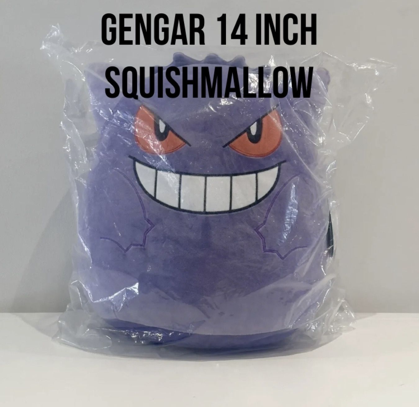 Pokemon Gengar Squishmallow Plush NEW 14” Inch Squishmallows
