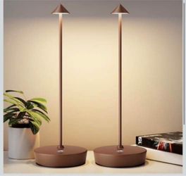 Set of 2 Slim Cordless Table Lamps