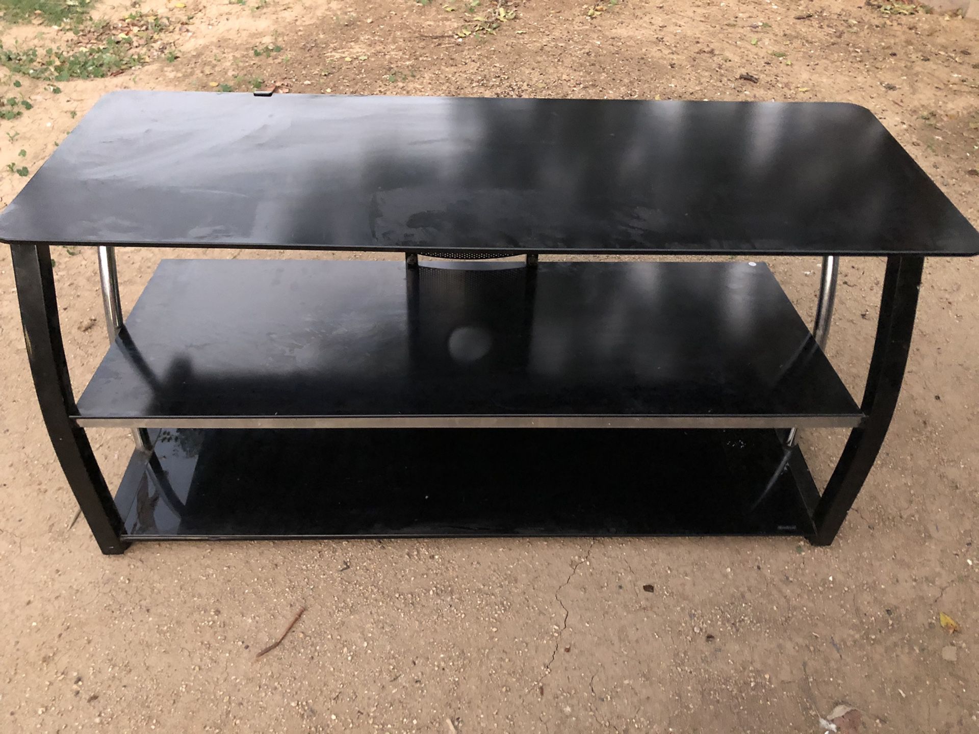 3 layer TV glass stand