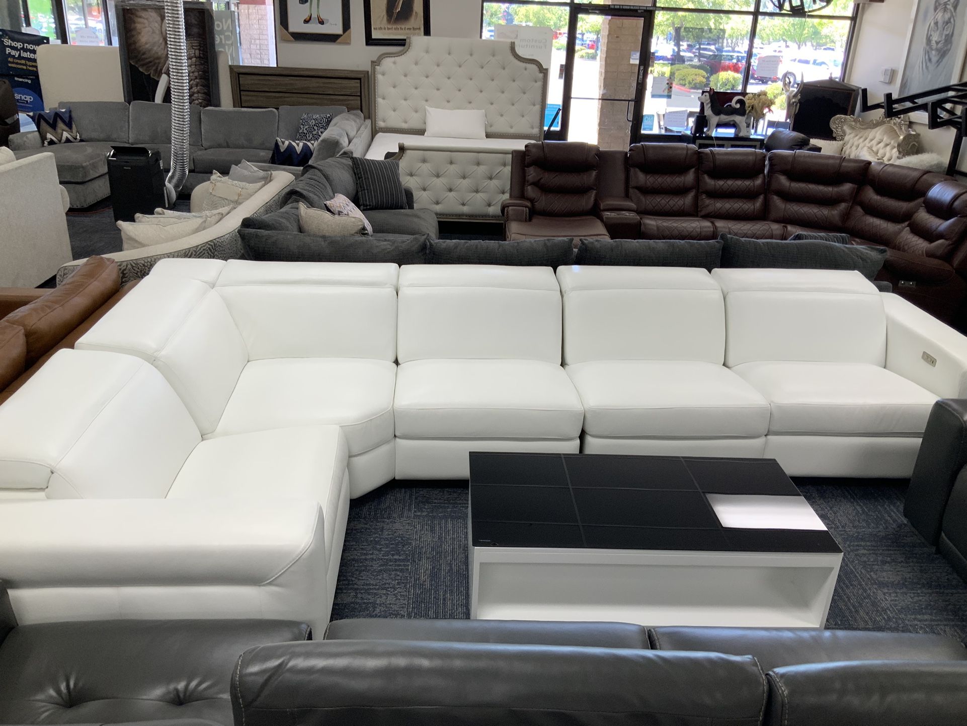 White Modern Sectional Same Day Delivery