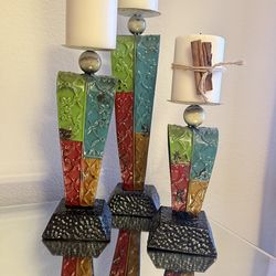 Candel holder and 3 candles