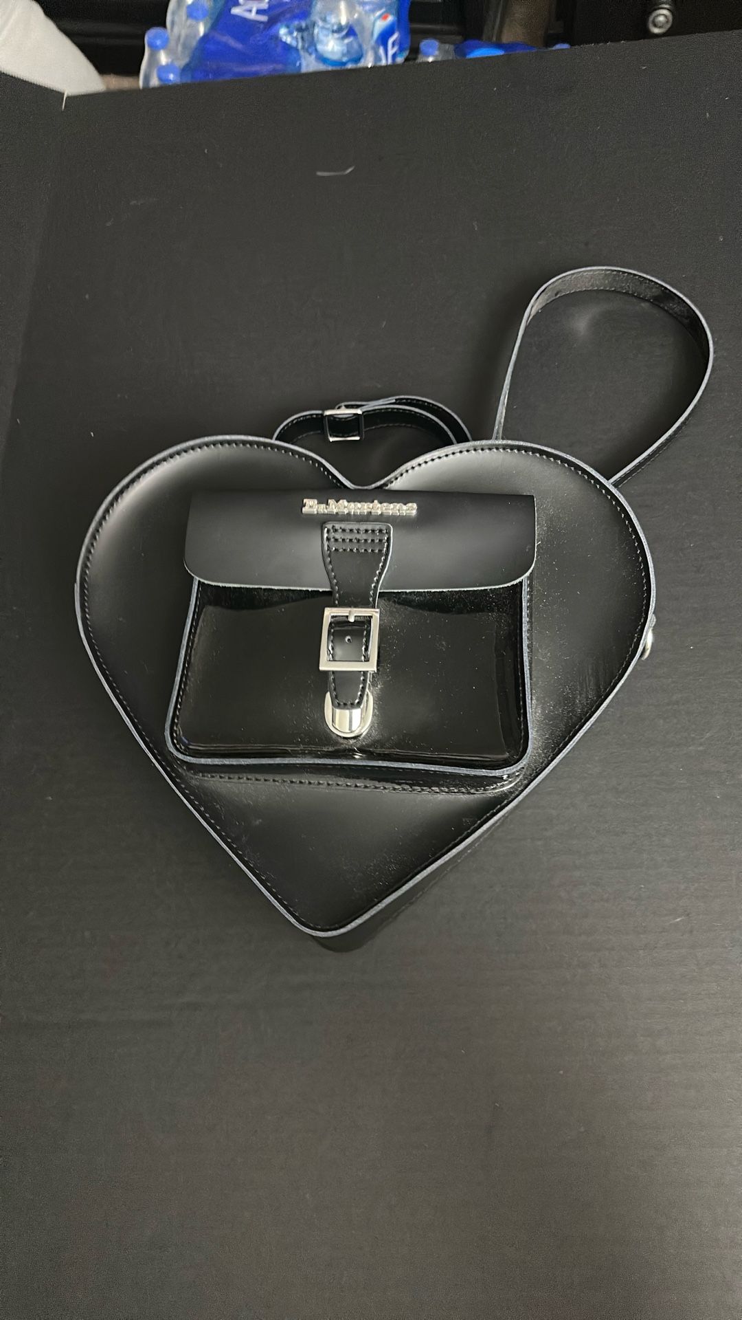Dr. Martens Heart Backpack/Purse Full Size Leather Black Slightly Used