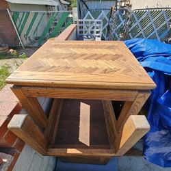 Oak End Tables And Coffee Table