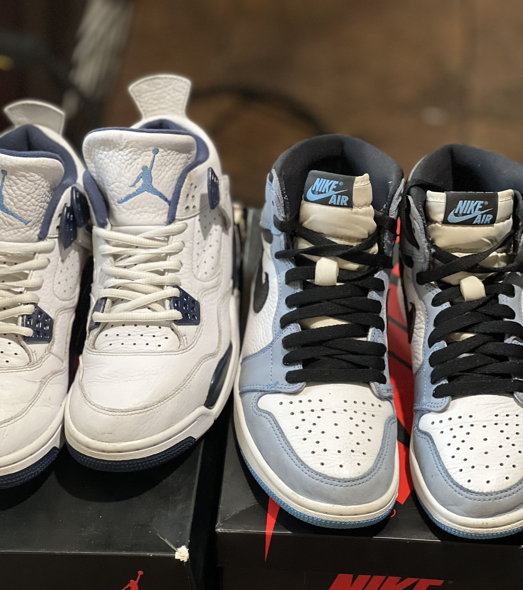 Jordan 1 University Blue & Jordan 4 Columbia for Sale