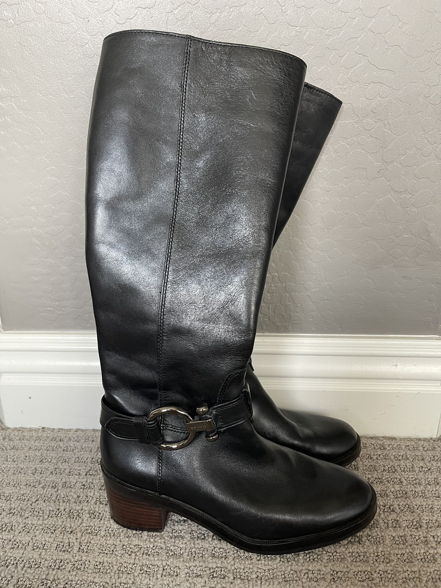 Women’s Coach Black Leather Boots