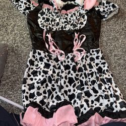Cow Dress Costume Adult Size Medium