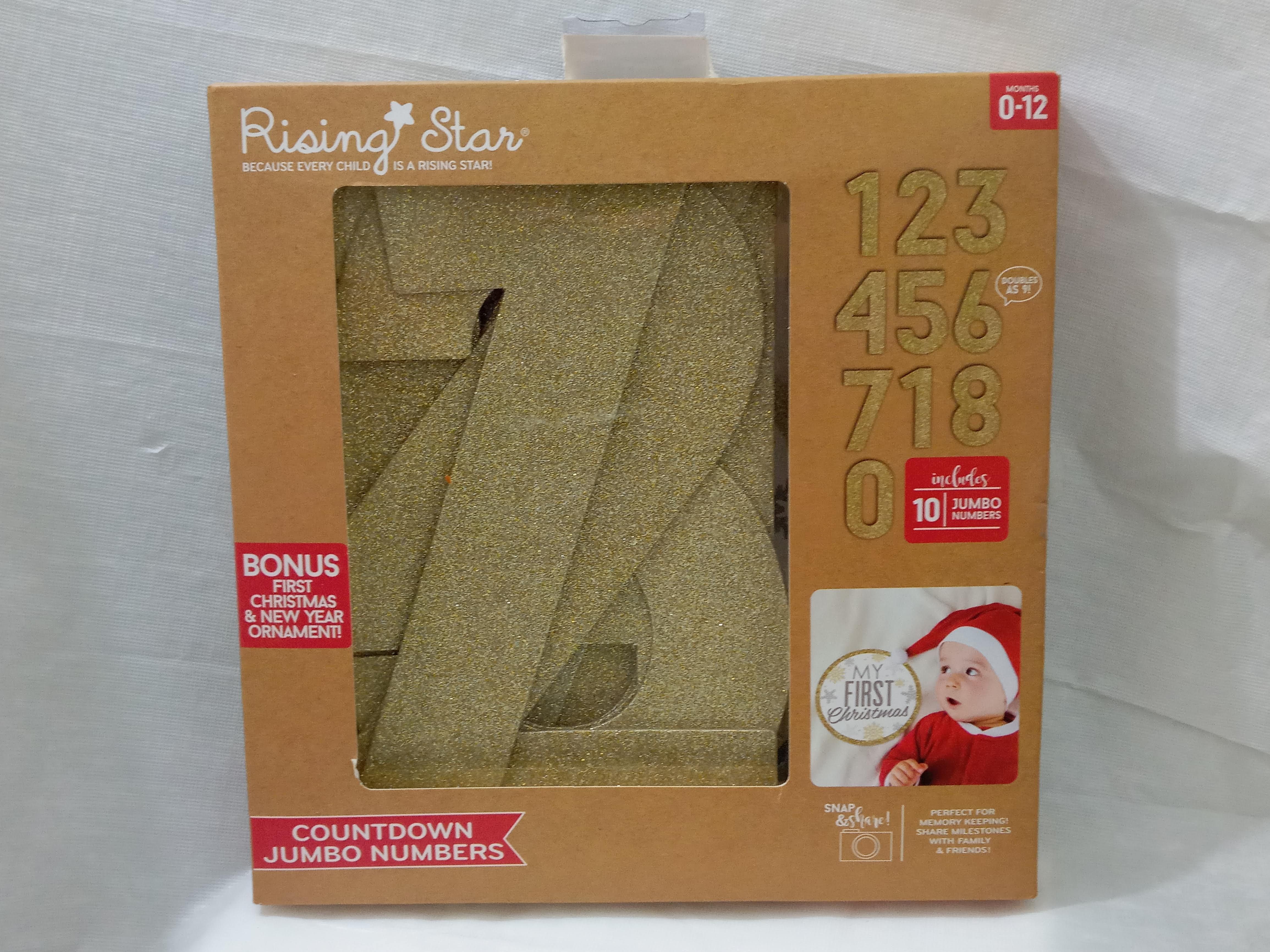BRAND NEW RISING STAR COUNTDOWN JUMBO NUMBERS - GOLD COLOR