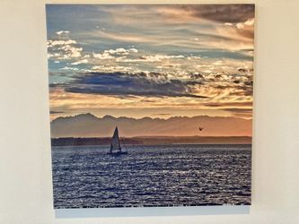 Puget Sound Photo Canvas Print 20” X 20”