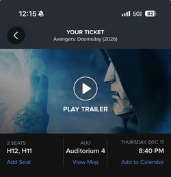 🎬 Avengers: Doomsday (2026) – SOLD OUT Infinity Vision / ScreenX THURSDAY Showing